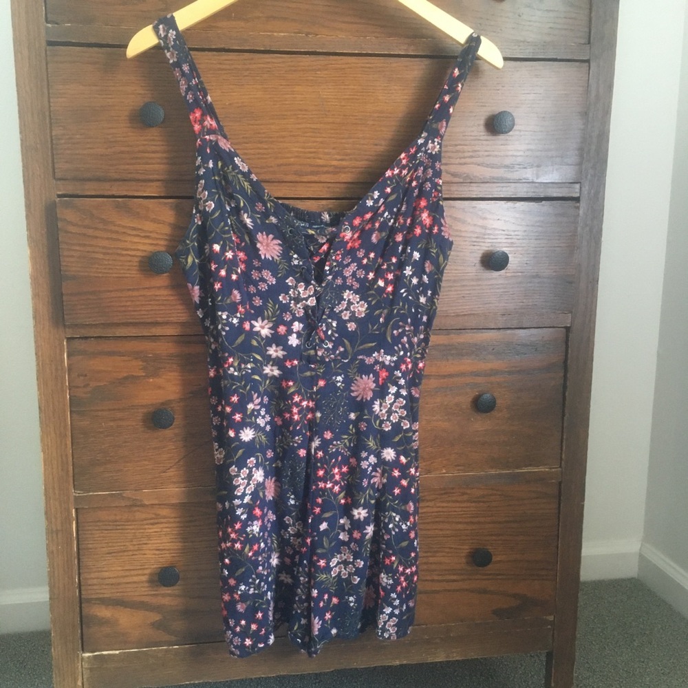 AEO Floral Sleeveless Cotton Romper